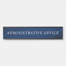    Blauwe moderne professionele plaat Admin-kantoo Deurbordje