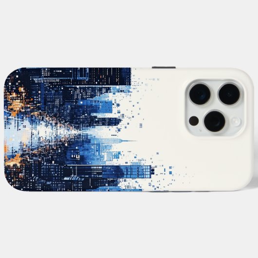 Blauwe moderne stedelijke straat Case-Mate iPhone case (Achterkant (horizontaal))