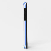 Blauwe moderne strepen Case-Mate iPhone case (Achterkant/links)