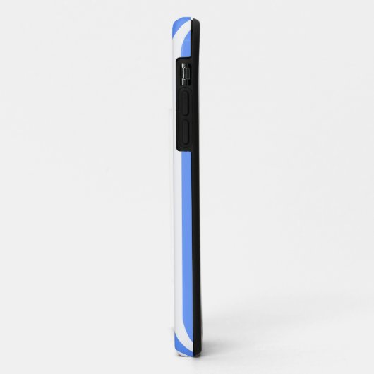 Blauwe moderne strepen Case-Mate iPhone case (Achterkant/links)