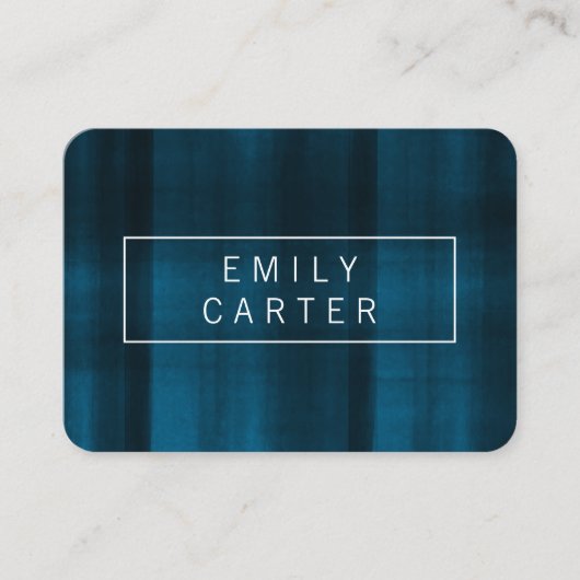 Blauwe moderne textuur visitekaartje (Voorkant)