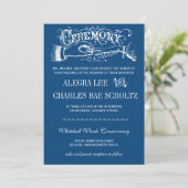 Blauwe moderne typografie nodigt of om het even we kaart (Staand voorkant)