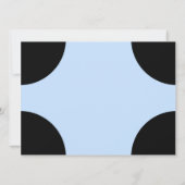 Blauwe moderne verjaardagsuitnodiging kaart (Achterkant)