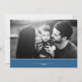 Blauwe moderne Waterverf Twee kerstdagen Feestdagenkaart (Achterkant)