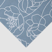 Blauwe moderne wilde bloem tissuepapier (Detail)