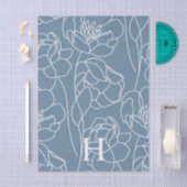 Blauwe moderne wilde bloem tissuepapier (Craft)