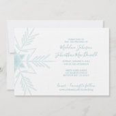 blauwe moderne WINTER WONDERLAND bruiloft uitnodig Kaart (Voorkant)