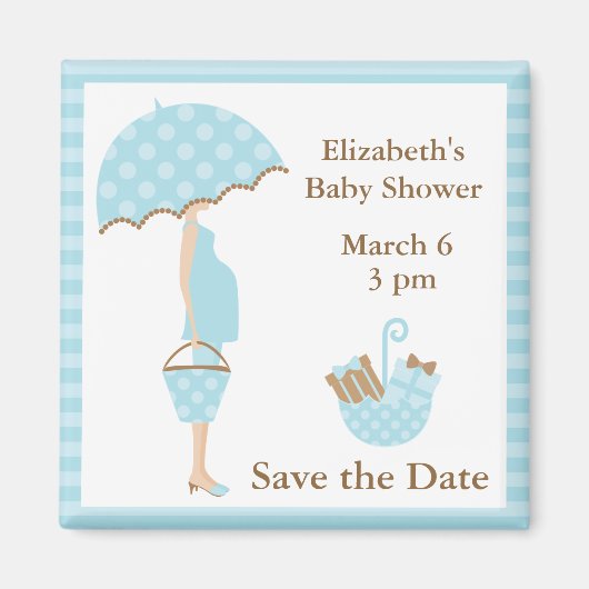 Blauwe moeder om met paraplu te zijn magneet (Voorkant)