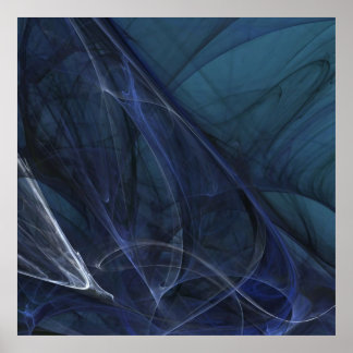 Blauwe moesson poster