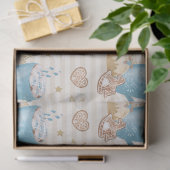 Blauwe mok & gemberkoek patroon tissuepapier (Geschenk)