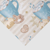 Blauwe mok & gemberkoek patroon tissuepapier (Detail)