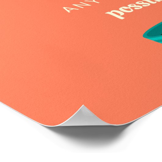 Blauwe Mok Koffieofferte Poster (Hoek)