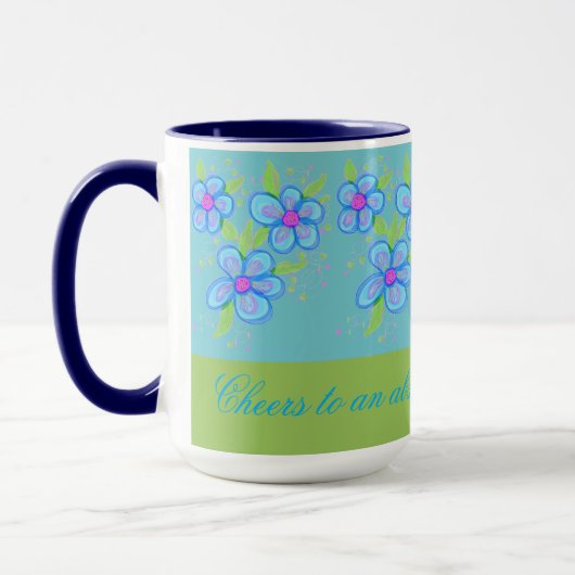 Blauwe Mok met blote koffie (Links)