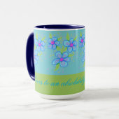 Blauwe Mok met blote koffie (Voorkant links)