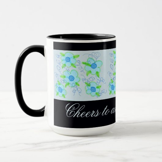 Blauwe Mok met blote koffie (Links)