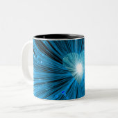 Blauwe mok met twee tinten (Voorkant links)