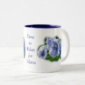 Blauwe Mok-pas en personaliseer Tweekleurige Koffiemok (Voorkant rechts)