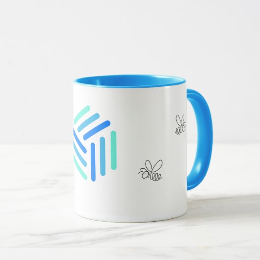 Blauwe Mok van de imker (Voorkant rechts)