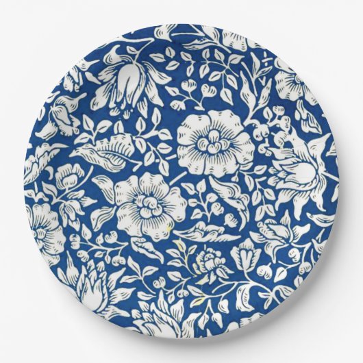 Blauwe  Mok van de Mallow Papieren Bordje (Voorkant)