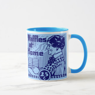 Blauwe Mok "WAFFLES" koffie