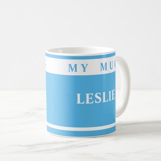 Blauwe Mokken met namen (Voorkant rechts)