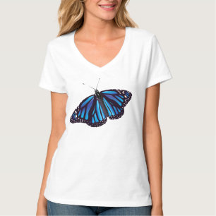 Blauwe Monarchvlinder T-shirt