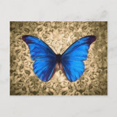 Blauwe monboogvlinderdarm  kunst briefkaart (Voorkant)