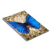 Blauwe monboogvlinderdarm kunst notitieboek (Rechterzijde)