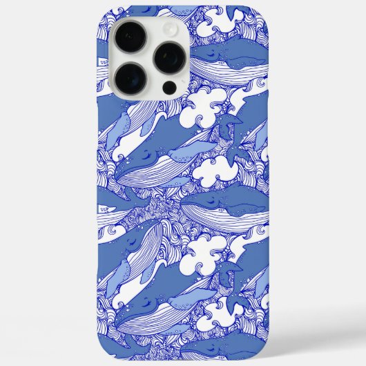 Blauwe monochromatische bultrug Case-Mate iPhone case (Achterkant)