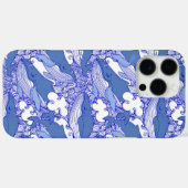 Blauwe monochromatische bultrug Case-Mate iPhone case (Achterkant (horizontaal))