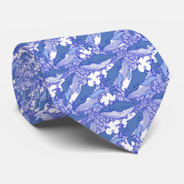 Blauwe monochromatische bultrug stropdas