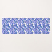 Blauwe monochromatische bultrug yogamat (Achterkant (horizontaal))