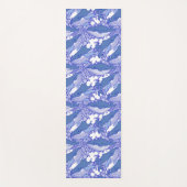 Blauwe monochromatische bultrug yogamat (Voorkant)