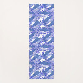 Blauwe monochromatische bultrug yogamat