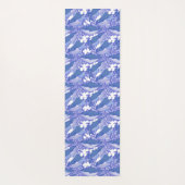 Blauwe monochromatische bultrug yogamat (Achterkant)