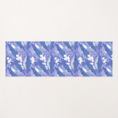 Blauwe monochromatische bultrug yogamat (Voorkant (horizontaal))