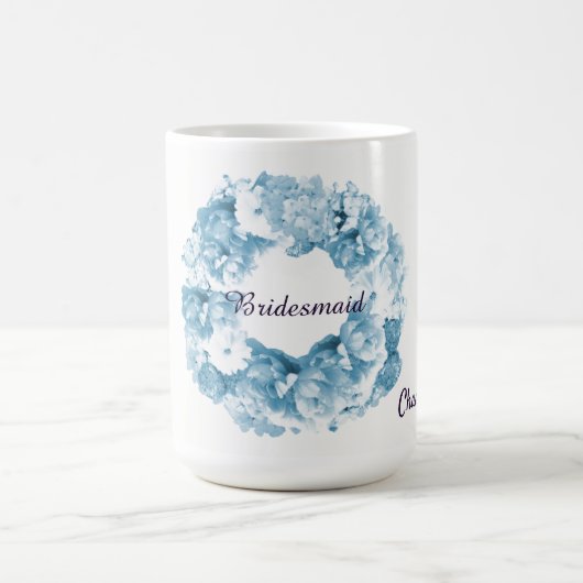 Blauwe monochrome Mok met bridesmaïde koffie (Center)