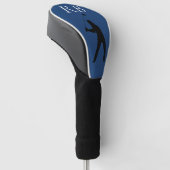 Blauwe Monogram Golf Head Hoes Voor Heren Golfheadcover (Schuin)