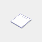 Blauwe Monogram Naam Minimalistisch Trendy Post-it® Notes (Schuin)