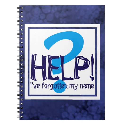 Blauwe Monogram Parodie Notitieboek (Voorkant)