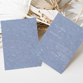 Blauwe Monogram Uitnodiging