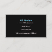  Blauwe Monogram Visitekaartjes (Achterkant)