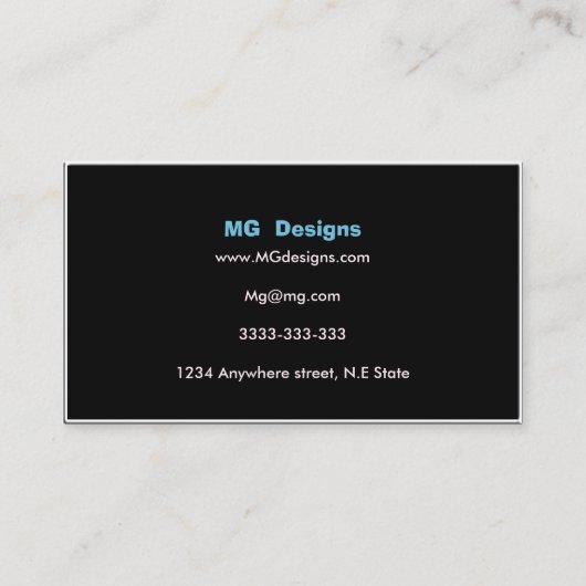  Blauwe Monogram Visitekaartjes (Achterkant)