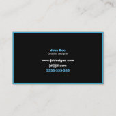 Blauwe Monogram Visitekaartjes (Achterkant)