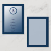  Blauwe Monogram Visitekaartjes (Voorkant / Achterkant)