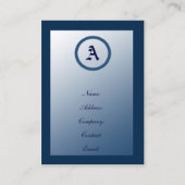  Blauwe Monogram Visitekaartjes (Voorkant)