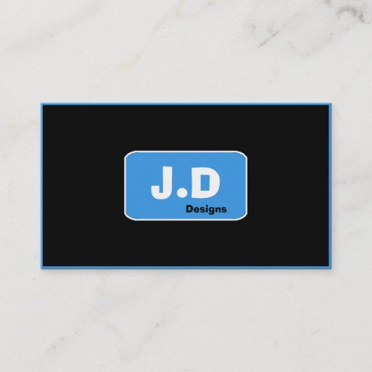  Blauwe Monogram Visitekaartjes (Voorkant)