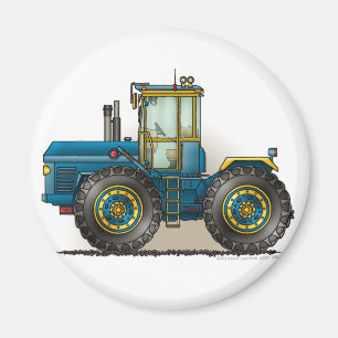 Blauwe Monster Tractor Magneten