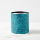 Blauwe monstera bladeren. mok (Midden)