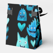 Blauwe monsters bedankdoosjes (Achterkant)